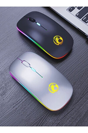 1600dpi Rgb Işıklı Şarjlı Oyuncu Gamer Kablosuz Mouse Fare