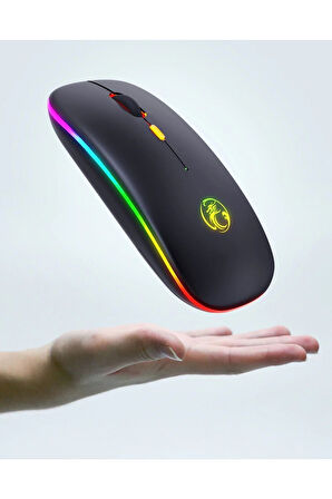 1600dpi Rgb Işıklı Şarjlı Oyuncu Gamer Kablosuz Mouse Fare