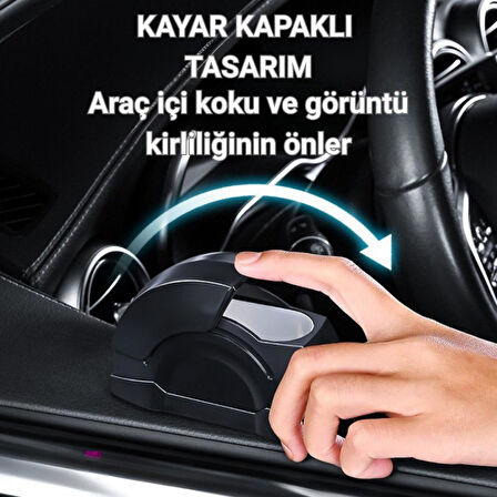 Coofbe Yeni Nesil Kapaklı Araç Cam Kenarı Oto Küllük Araba Küllüğü Koku Önleyici Araç Kül Tablası