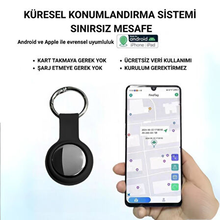 Coofbe Yeni Nesil Tüm Telefonlara Uyumlu İos ve Andoid İle Uyumlu Akıllı Takip Cihazı Tag Takip Gps