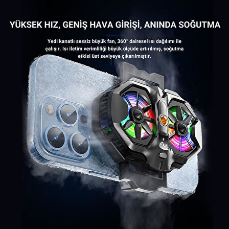 Coofbe Yarı İletken Soğutmalı Çift Fanlı Telefon Soğutucu Soğutma Radyatörü Tüm Telefonlara Uyumlu