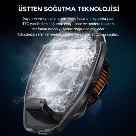 Coofbe 4500 RPM Turbo Fan Yarı İletken Soğutma Levhası Telefon Soğutucu Radyatör Tüm Telefonlara Uyumlu