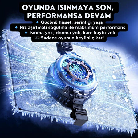 Coofbe Göstergeli 3Mod Turbo Fan 4800RPM 30W Telefon Tablet Soğutucu Radyatör Tüm Tabletlere Uyumlu