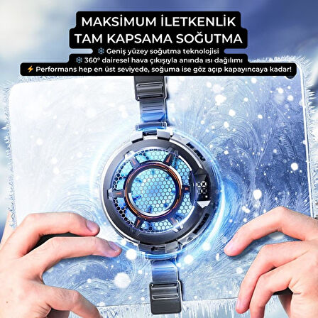 Coofbe Göstergeli 3Mod Turbo Fan 4800RPM 30W Telefon Tablet Soğutucu Radyatör Tüm Tabletlere Uyumlu