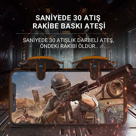 Coofbe Profesyonel Yüksek Hassasiyetli 2 Adet Şarjlı Telefon Tetik Mobil Oyun Tetik Aparatı 4 Buton Nişan Ve Tetik Tuşu