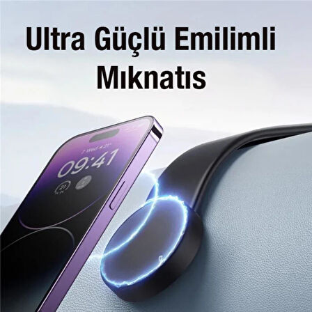 Coofbe Alüminyum Elastik Katlanabilir Mgsafe Uyumlu Araç İçi Telefon Tutucu Masaüstü Telefon Tutucu