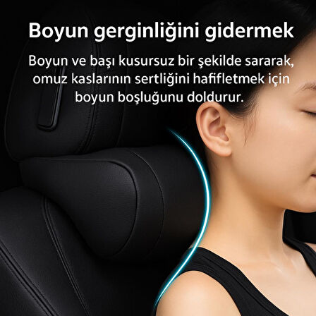 Coofbe Tüm Araçlara Uyumlu Ortopedik Araç Boyun Baş Yastığı Oto Koltuk Başlığı, Oto Boyun Yastığı Car Headrest