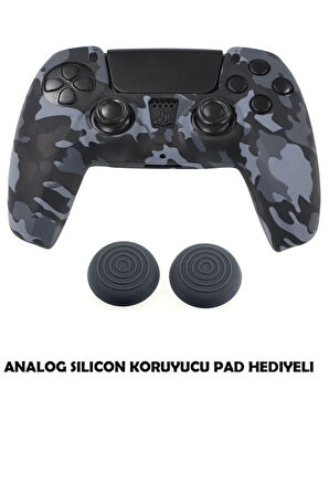 PS5 Dualsense Koruyucu Silikon Kılıf + Analog Silikon Koruyucu