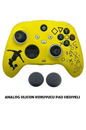 Xbox Series S/seris X 9.nesil Uyumlu Desenli Oyuncu Kolu Silikon Kılıf +Analog Silikon