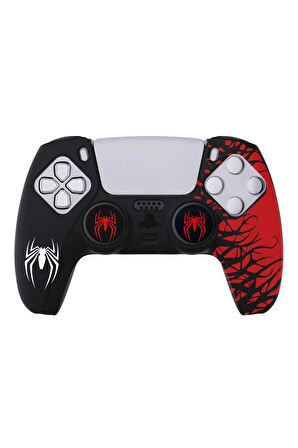 PS5 Dualsense Spider-Man Koruyucu Silikon Kılıf + Analog silikon Koruyucu