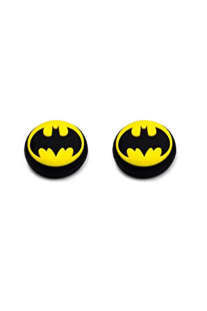 Batman Maske PS5/PS4/PS3/Xbox One/One X/One S/Series X/Series S  3D Analog silikon Koruyucu -2 Adet