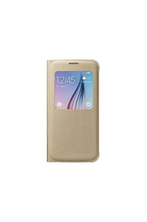 Samsung Galaxy S6 Uyku Modlu Pencereli Fabric Kılıf