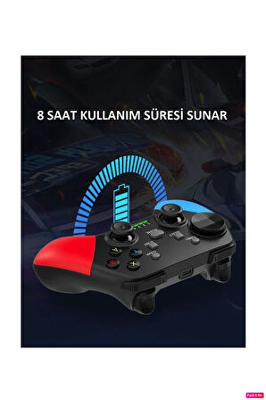 Wireless Kablosuz PC Android iOS Switch TV Uyumlu Gamepad ve Telefon Tutucu