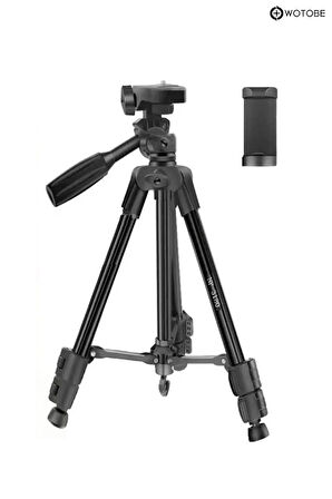 360 Derece Ayarlanabilir 1.36 Metre Kumandalı Telefon Kamera Uyumlu Sabitleyici Tripod