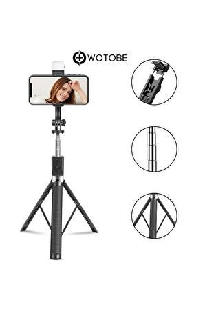 7 Kademeli 360 Derece Ayarlanabilir 1.70 Metre Kumandalı Kamera Sabitleyici Tripod