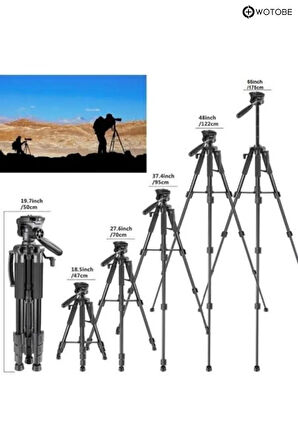 Çantalı Ayarlanabilir Profesyonel Telefon Kamera Sabitleyici Tripod
