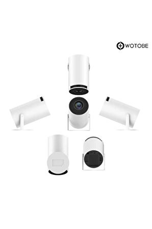 180 Derece Ayarlanabilir Taşınabilir Kablosuz 2.4G 5G WiFi Ultra HD Taşınabilir Projektör