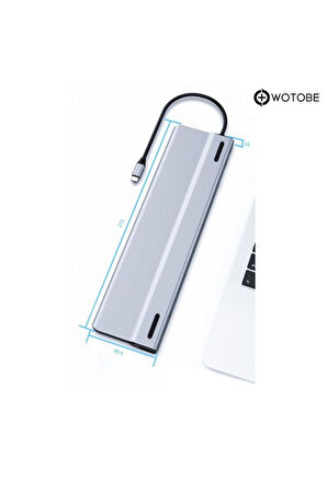 Pc Macbook 14'ü 1 Arada Type-c Multifonksiyonel Dönüştürücü Hub