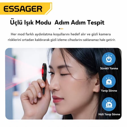 Coofbe Profesyonel Gizli Kamera Bulucu Kızılötesi Sinyal Algılama Taşınabilir Kızılötesi Gizli Kamera Dedektörü
