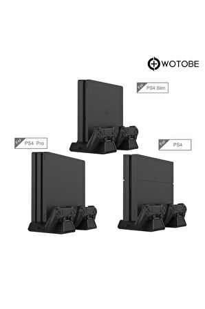 Playstation 4 Pro/slim Çok Amaçlı Şarj Istasyonlu Fanlı Soğutucu Stand
