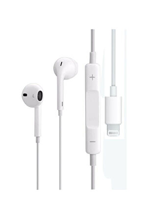 I7 Lighthing To Stereo Earphone Kablolu Kulaklık Beyaz