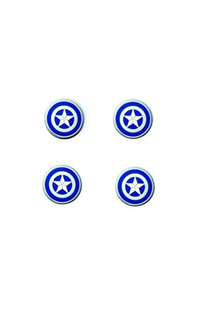 Desenli Sony Ps5/ps4/ps3 Analog Koruyucu Silikon Pad-kaptan Amerika