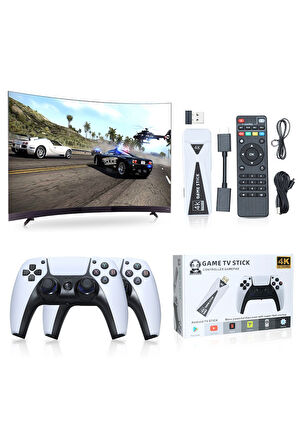 U10 4k 64gb 10.000 Oyun Retro Video Oyunu Konsolu 2.4g Kablosuz Oyun Kolları