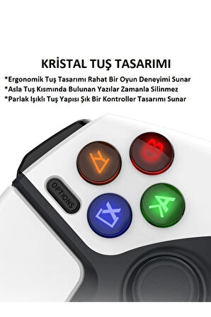 Ps4 Ps3 Pc Android Ios Kablosuz Bluetooth Mekanik Rgb Oyun Kolu Gamepad Joystick