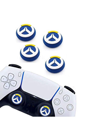 Overwatch  PS5/PS4/PS3/Xbox One/One X/One S/Series X/Series S  3D Analog silikon Koruyucu -4 Adet
