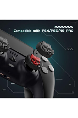 3D Skull PS5/PS4/PS3/Xbox One/One X/One S/Series X/Series S 3D Analog silikon Koruyucu -4 Adet