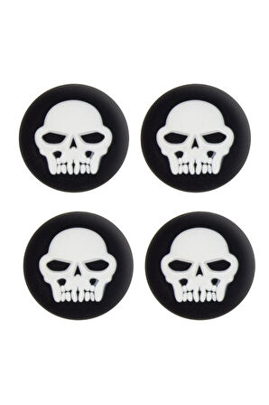 Skull   PS5/PS4/PS3/Xbox One/One X/One S/Series X/Series S 3D Analog silikon Koruyucu -2 Adet