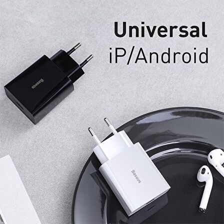 Baseus Speed Mini Type-C 20 Watt Hızlı Şarj Aleti Beyaz