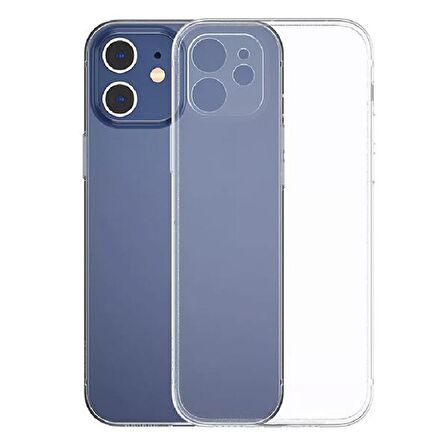Baseus Simple Case iPhone 12 6.1 İnce Şeffaf Silikon Kılıf Kamera Korumalı ŞEFFAF
