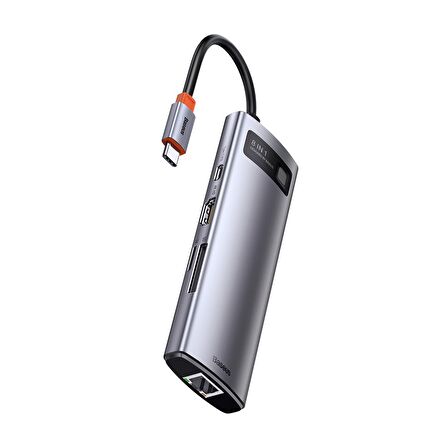 Baseus Metal Gleam 8in1 Multifonksiyonel Type-C Hub Dock Station