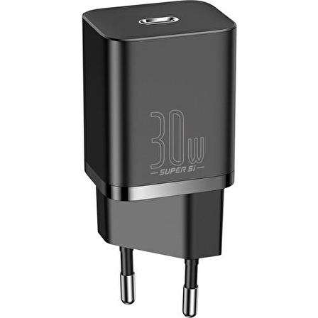 Baseus Super Si Type-C 30 Watt Hızlı Şarj Aleti Siyah