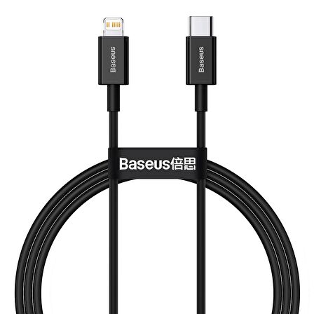 Baseus Superior Series TYPE-C to İPhone PD 20W 1M Hızlı Şarj Veri Kablosu SİYAH