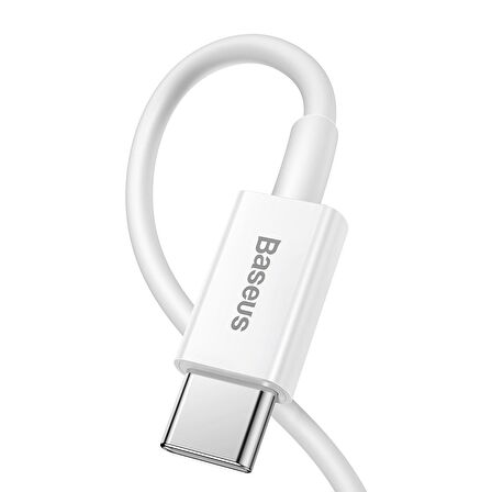 Baseus Superior Series TYPE-C to Lightning iP PD 20W 1.5M Hızlı Şarj Veri Kablosu BEYAZ