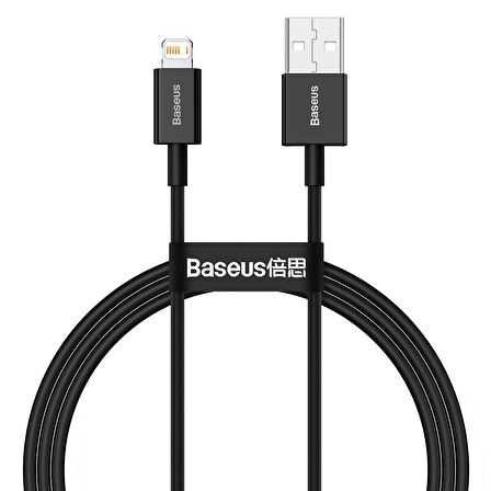 Baseus Superior Series USB to Lightning iPhone Hızlı Şarj Kablosu 1 metre 2.4A SİYAH