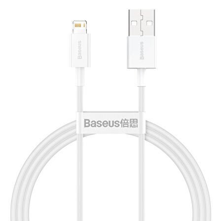 Baseus Superior Series USB to Lightning iPhone Hızlı Şarj Kablosu 1 metre 2.4A BEYAZ