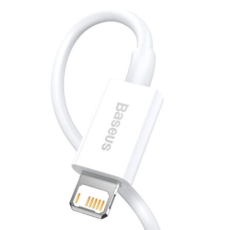 Baseus Superior Series USB to Lightning iPhone Hızlı Şarj Kablosu 1 metre 2.4A BEYAZ