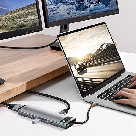 Baseus Metal Gleam 11in1 Multifonksiyonel Type-C Hub Dock Station