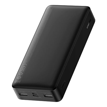 Baseus Bipow Dijital Ekranlı 15W 20.000 mAh Powerbank Siyah