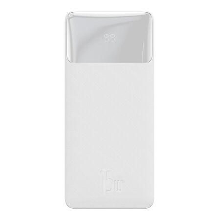 Baseus Bipo W 15 W 30000 mAh Hızlı Şarj Powerbank Beyaz 
