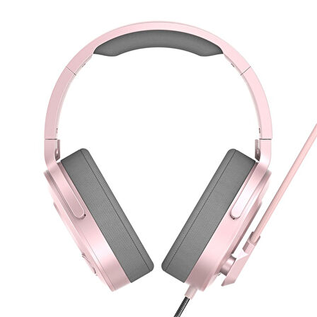 Baseus GAMO D05 Immersive Virtual 3D Işıklı pc Gaming Oyuncu Kulaklığı (Pembe)