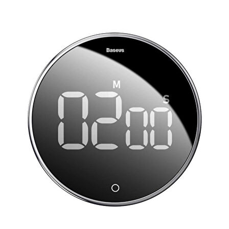 Baseus Heyo Rotation Countdown/Manyetik Dijital Zamanlayıcı Çalar Saat - Siyah