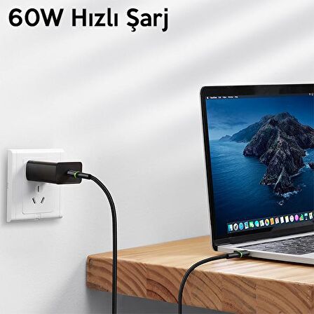 Baseus Halo Data Usb-c - Type-c 1 Metre 60W Şarj Data Kablosu 
