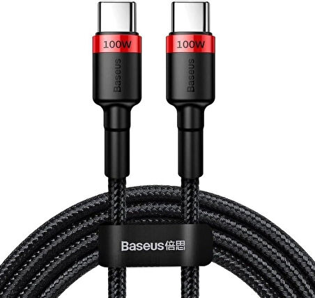 Baseus Cafule PD2.0 100W Flash Şarj Type-C to Type-C Kablo (20V 5A, 2m, CATKLF-AL91)