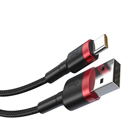 Baseus Cafule 2in1 1.2 Metre Type-C Lightning Kablo Kırmızı