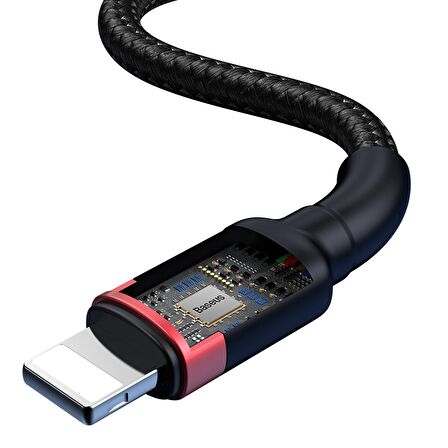 Baseus Cafule 2in1 1.2 Metre Type-C Lightning Kablo Kırmızı