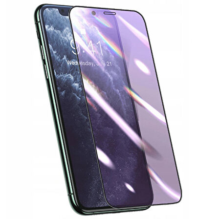 Baseus 0.25mm İPhone 11 Pro Max-XS Max 3D Curved Full Anti Blue Ekran Koruyucu